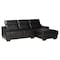 Baxton Studio Reverie Modern Black Full  Leather Sectional Sofa with Right Facing Chaise 223-13125-ZORO - alternate 4